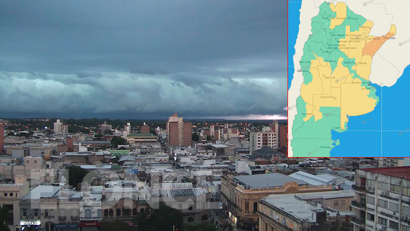 Alerta por tormentas en gran parte del país: llegarían hoy a Entre Ríos