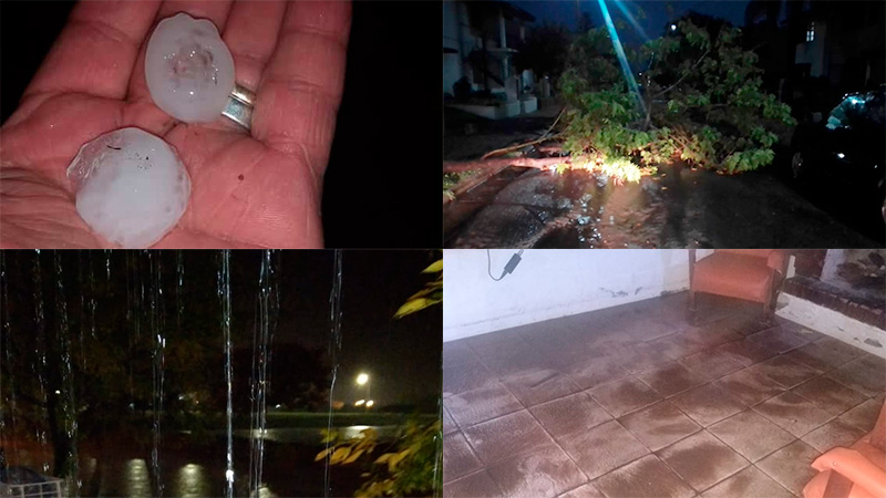 Tormentas: reportaron anegamientos y caída de granizo en localidades entrerrianas