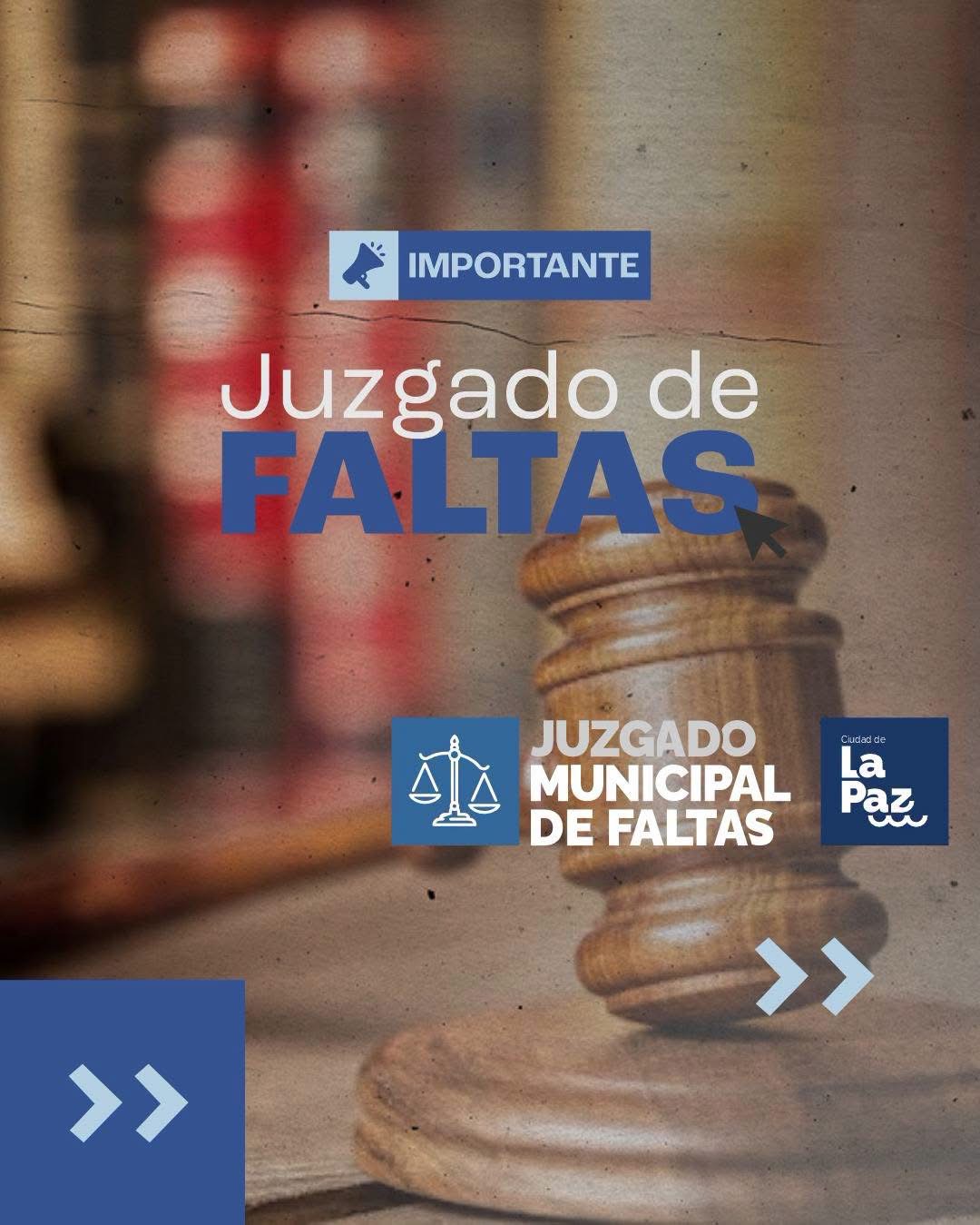 El Juzgado de Faltas de La Paz cita a 11 personas para completar sus trámites