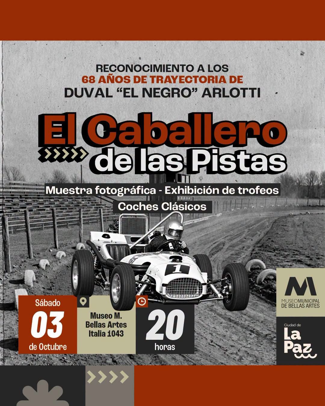 La Paz homenajeará a “El Negro” Duval Arlotti, una figura del automovilismo