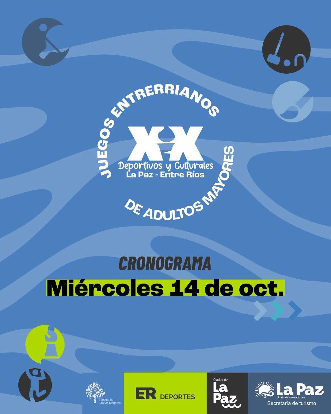 Arrancan hoy en La Paz los XX Juegos Entrerrianos Deportivos y Culturales de Adultos Mayores